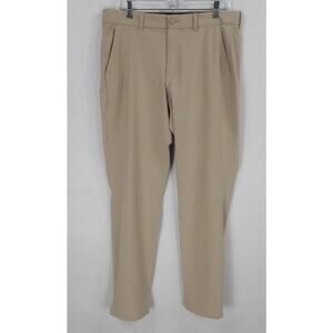 Mizzen Main Pants Mens 34x31 Khaki Helmsman Slim Stretch Dress Golf Casual